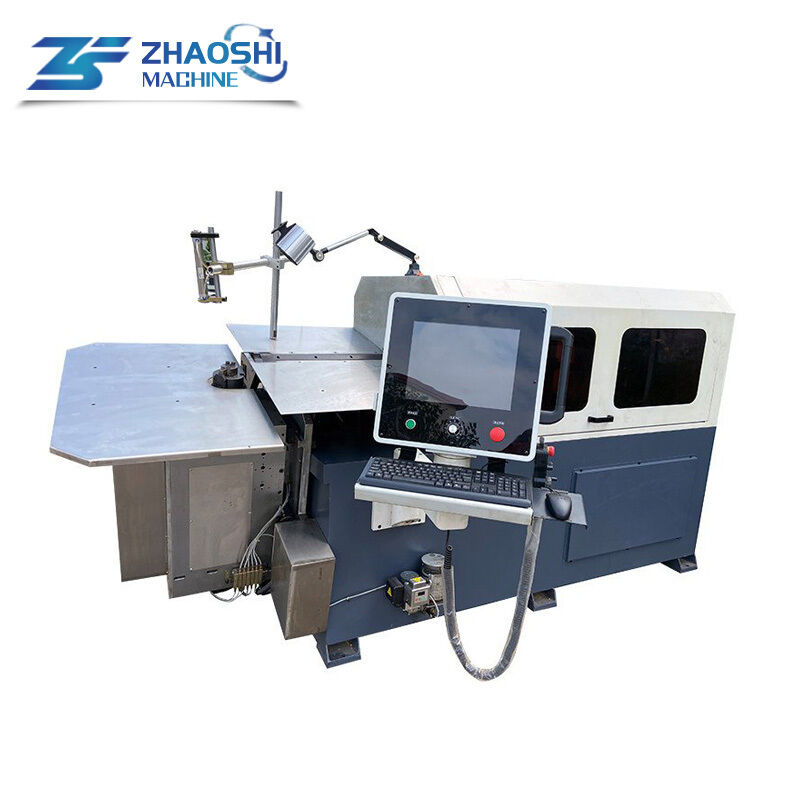 Full Servo Wire Benders For Complex Shapes 8 Axis CNC Wire Forming Machine Rotary